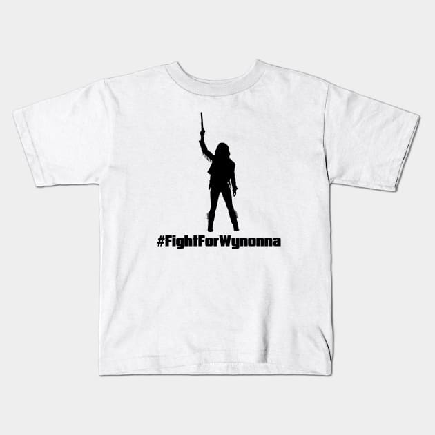 Fight For Wynonna Earp Silhouette - Black Kids T-Shirt by viking_elf